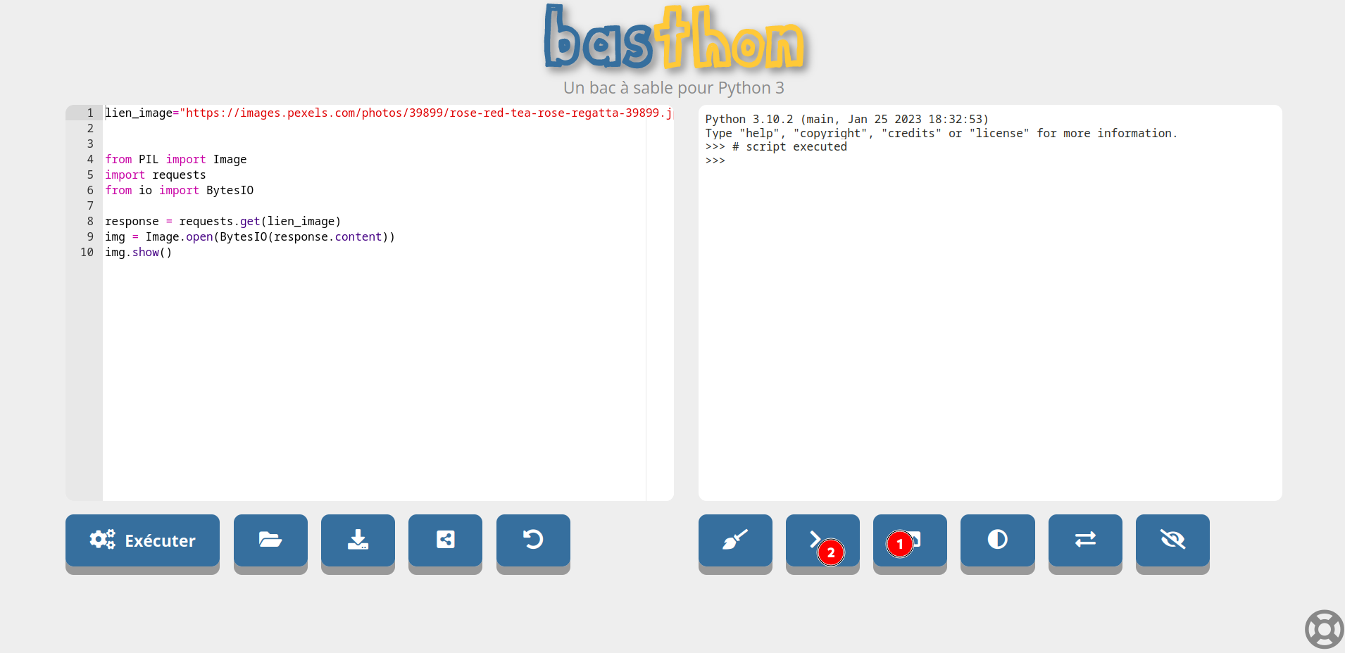 basthon vue graphique