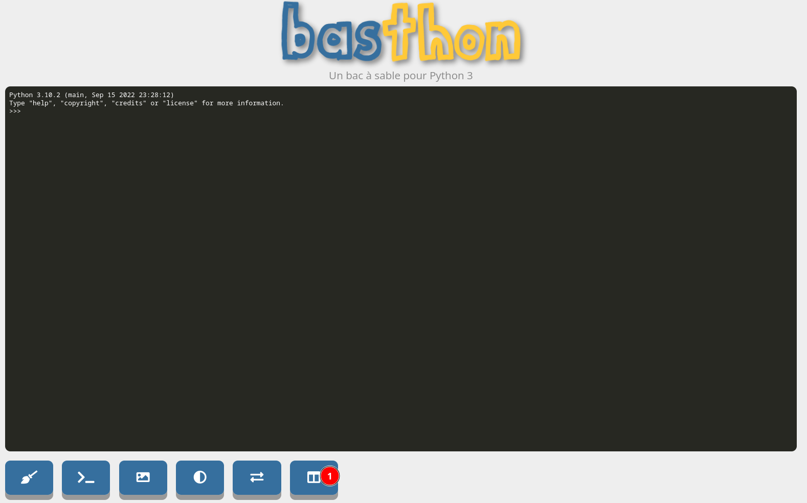 basthon console fullscreen