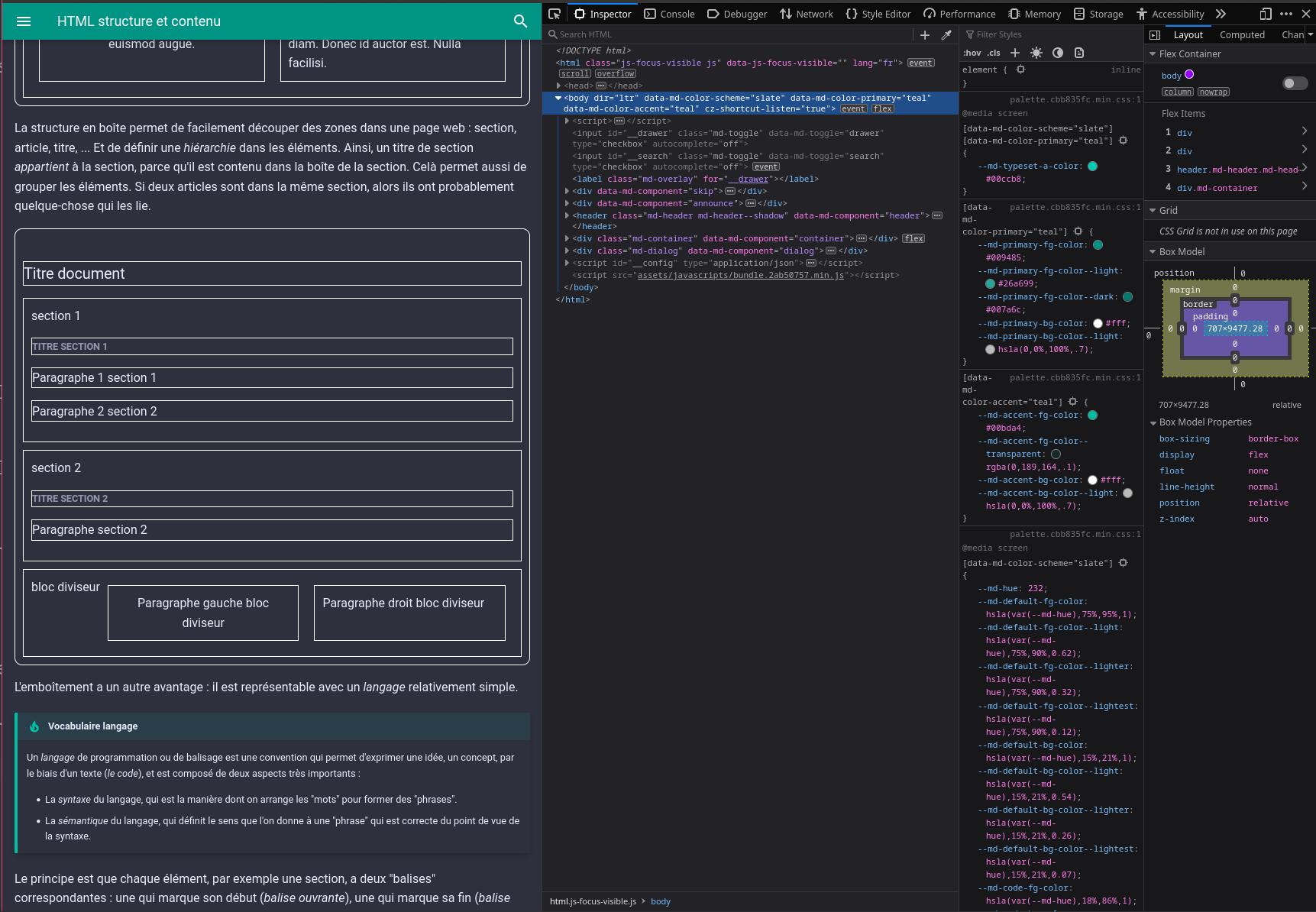 outils developpeur